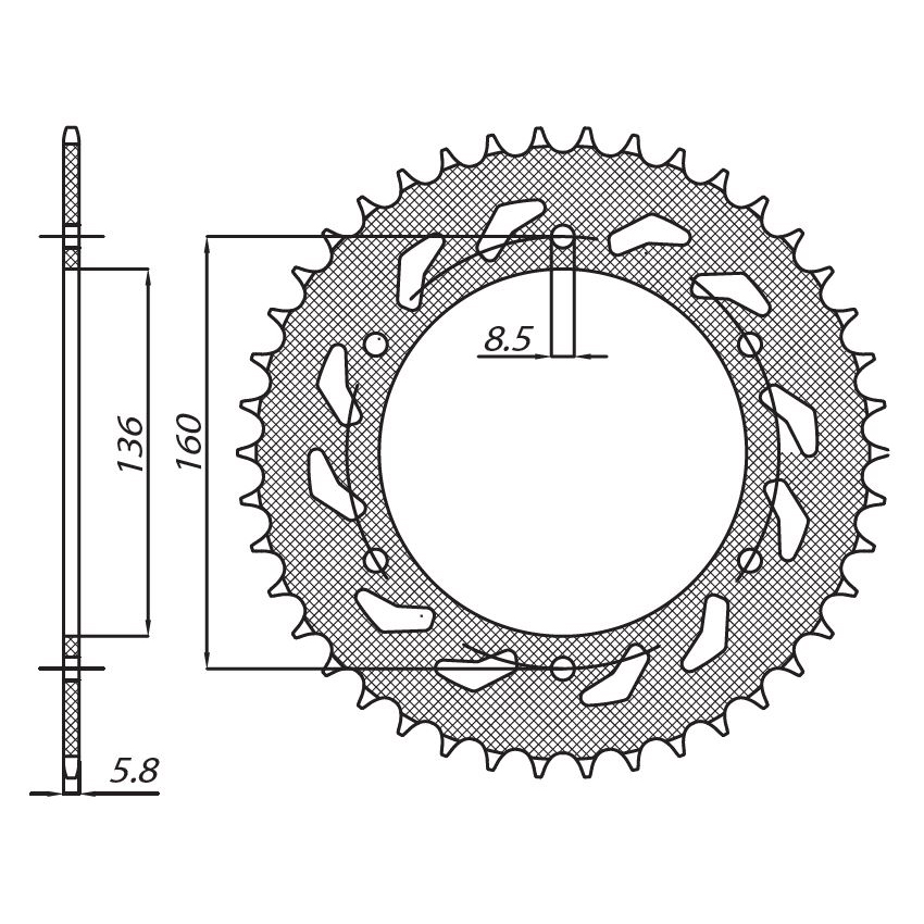 SUNSTAR 1-3637-47 - звезда задняя (JTR5.47)