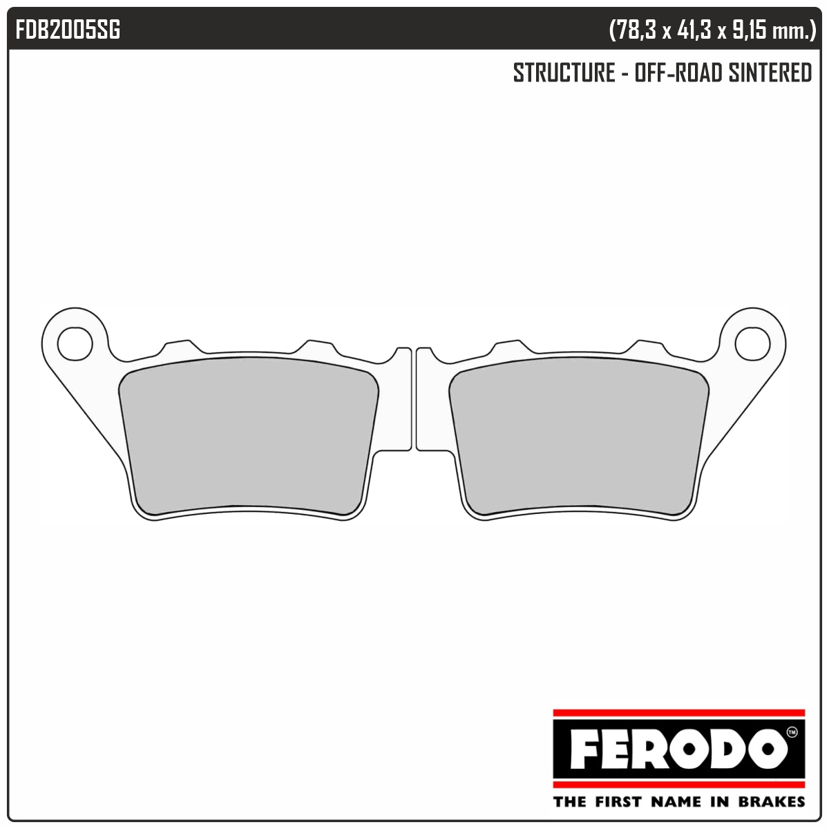 FERODO FDB2005SG - тормозные накладки