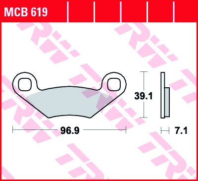 TRW MCB619 - накладки тормозные