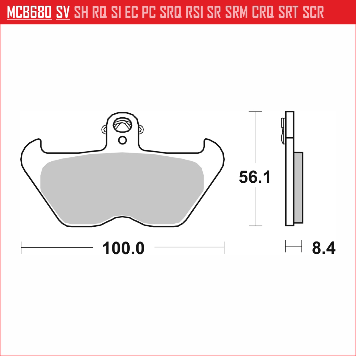 TRW MCB680SV - накладки тормозные