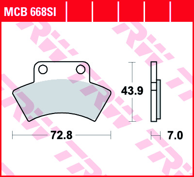 TRW MCB668SI - накладки тормозные