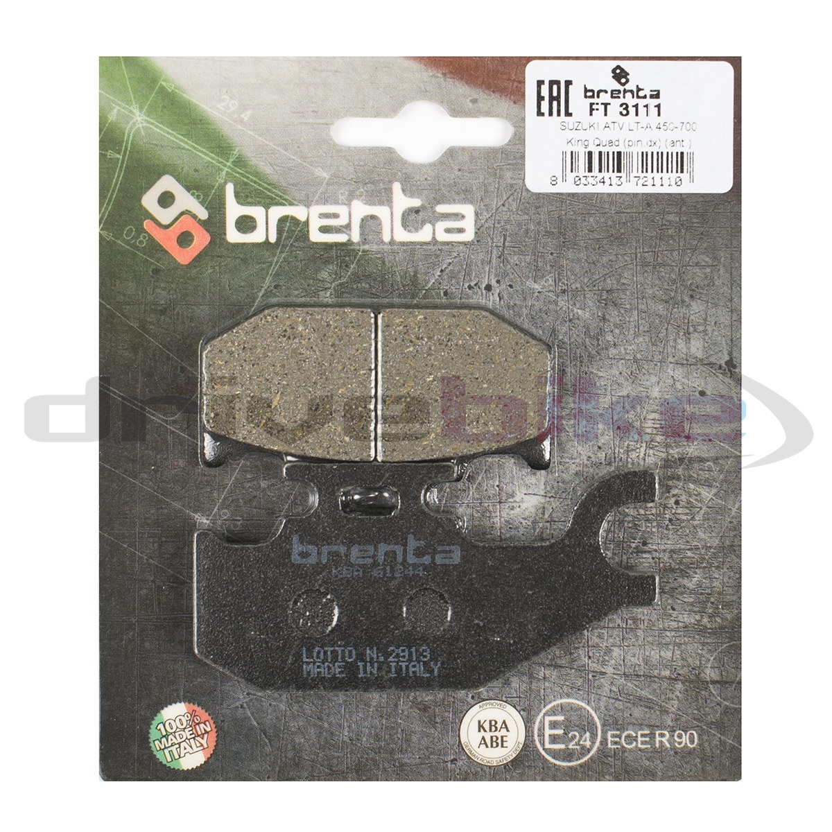 BRENTA FT3111 - тормозные накладки
