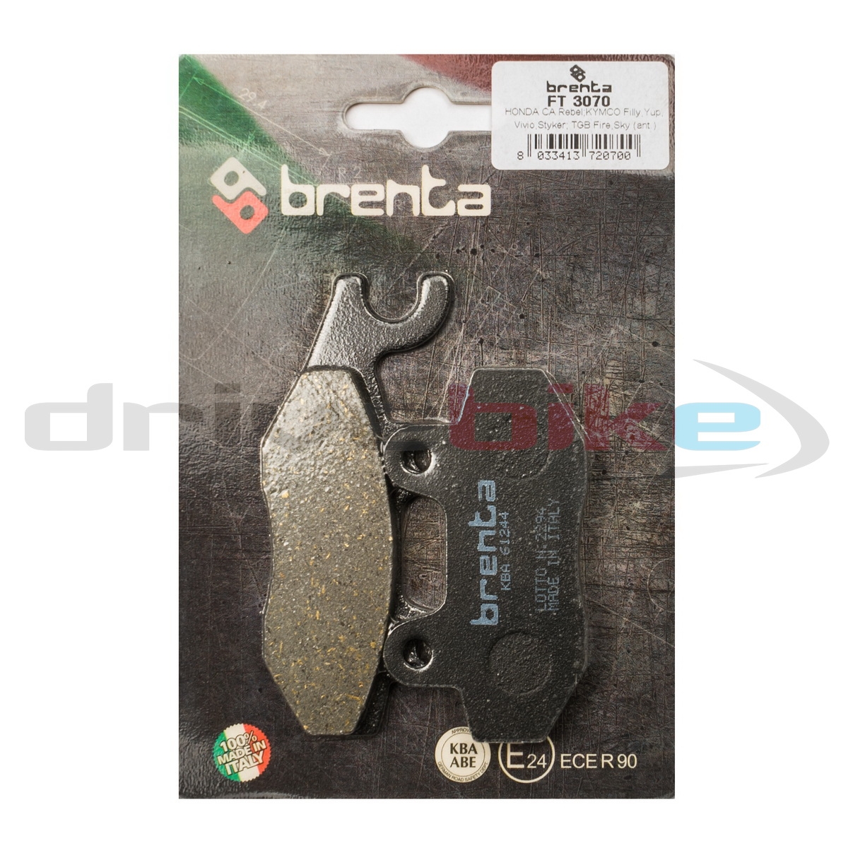 BRENTA FT3070 - тормозные накладки