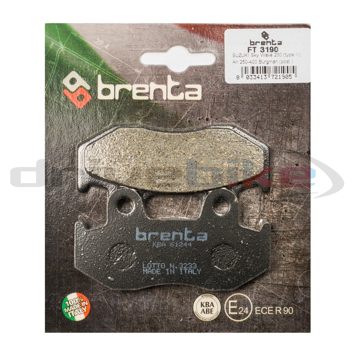 BRENTA FT3190 - тормозные накладки