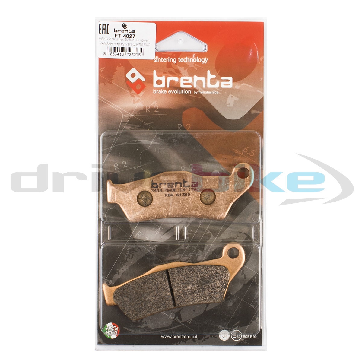 BRENTA FT4027 - тормозные накладки