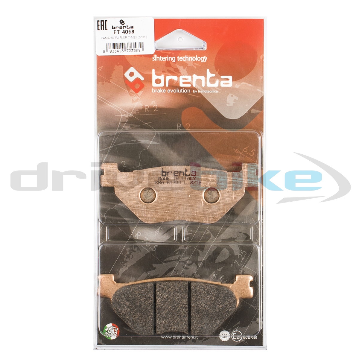 BRENTA FT4058 - тормозные накладки