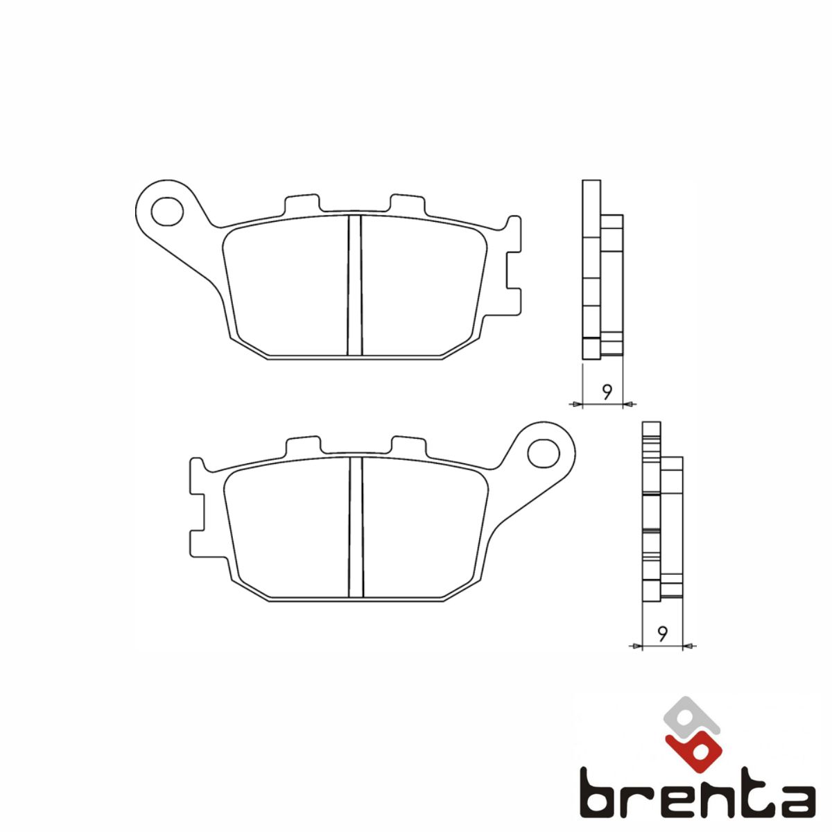 BRENTA FT4072 - тормозные накладки