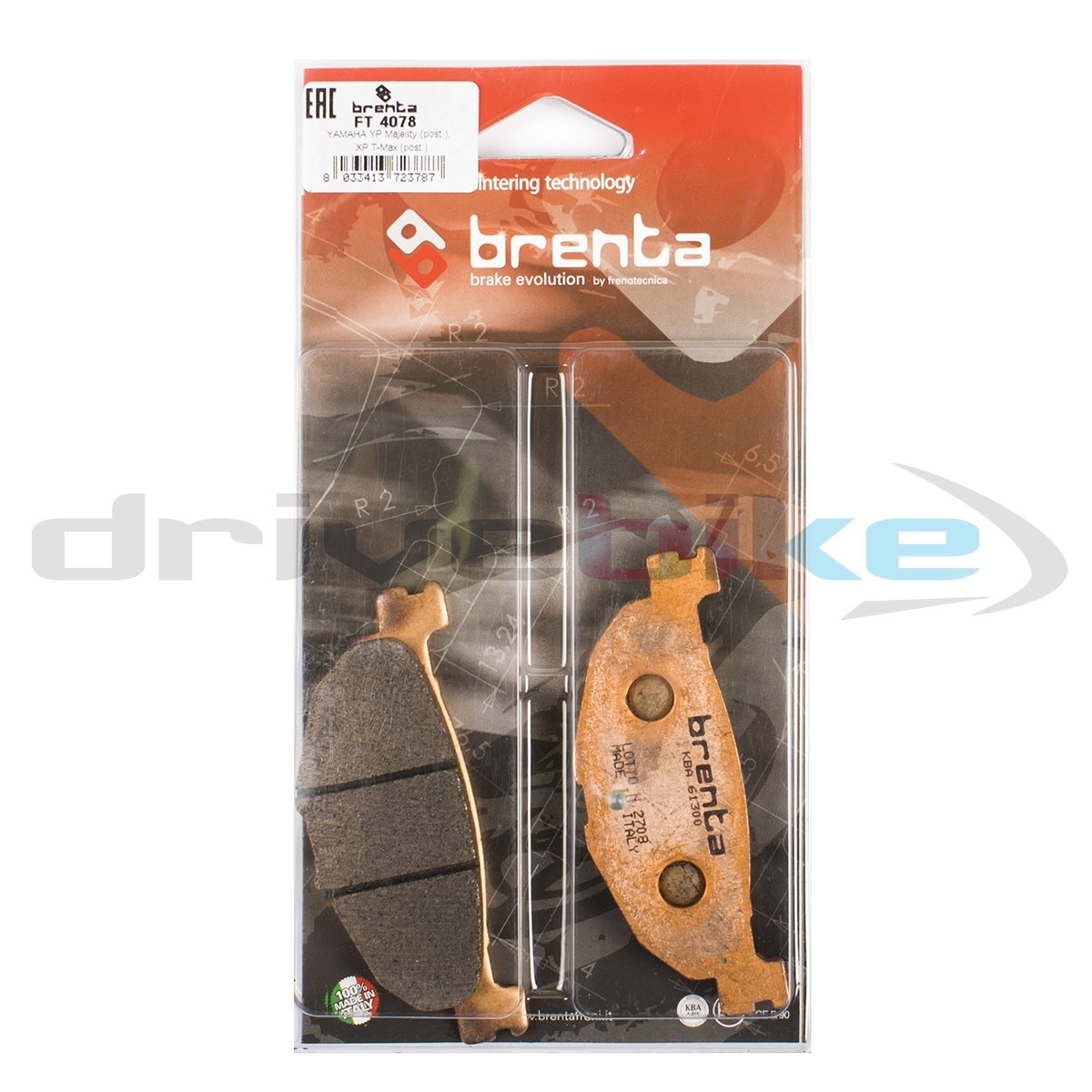 BRENTA FT4078 - тормозные накладки