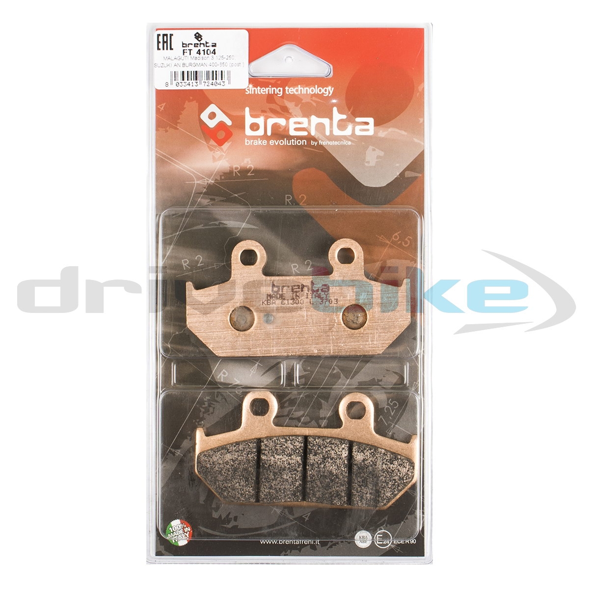 BRENTA FT4104 - тормозные накладки