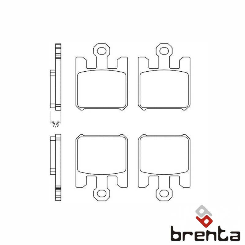 BRENTA FT4119 - тормозные накладки