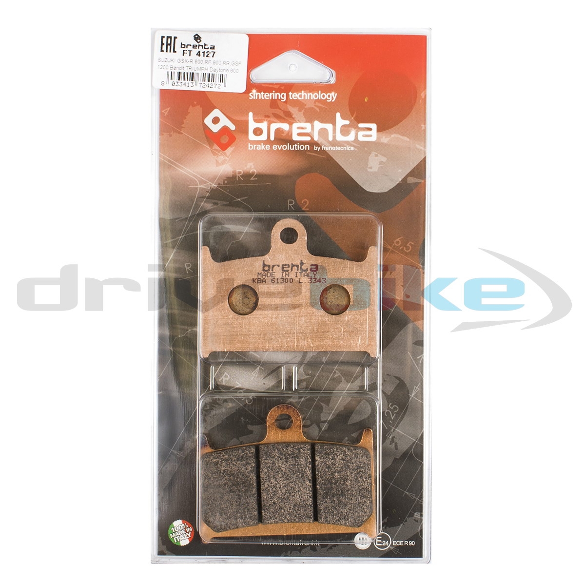 BRENTA FT4127 - тормозные накладки