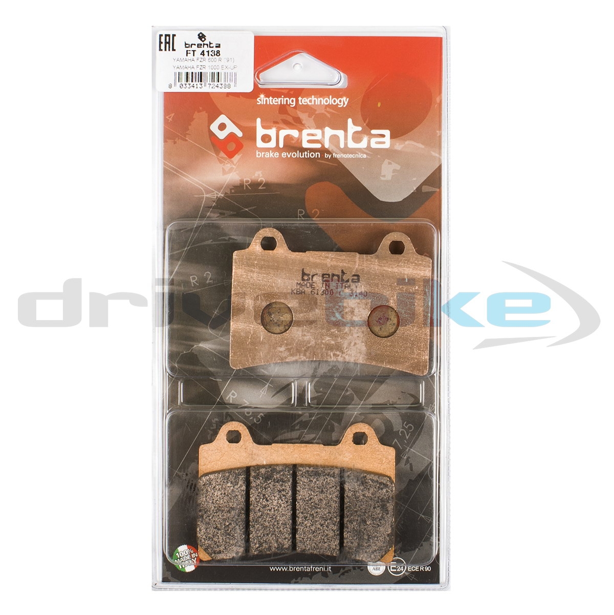BRENTA FT4138 - тормозные накладки