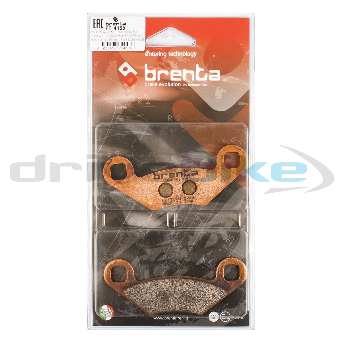 BRENTA FT4158 - тормозные накладки
