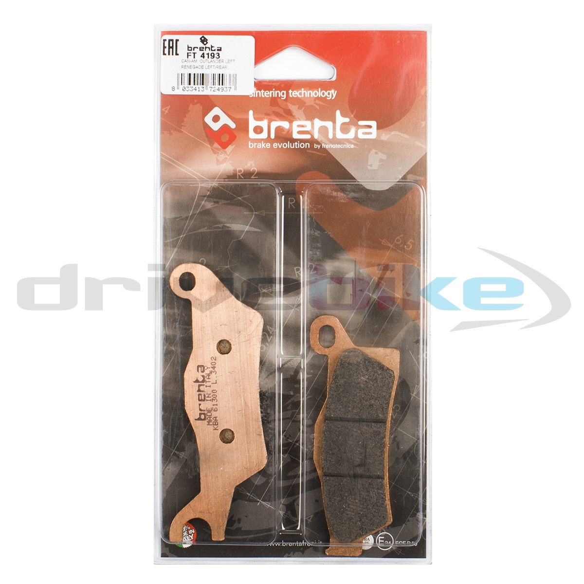 BRENTA FT4193 - тормозные накладки