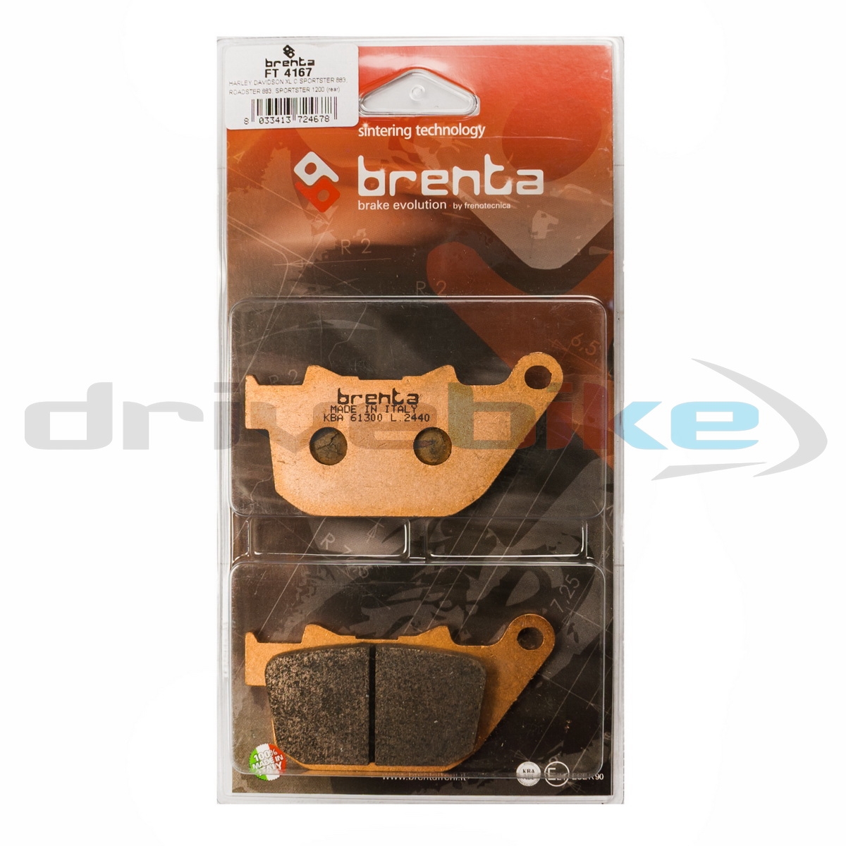 BRENTA FT4167 - тормозные накладки