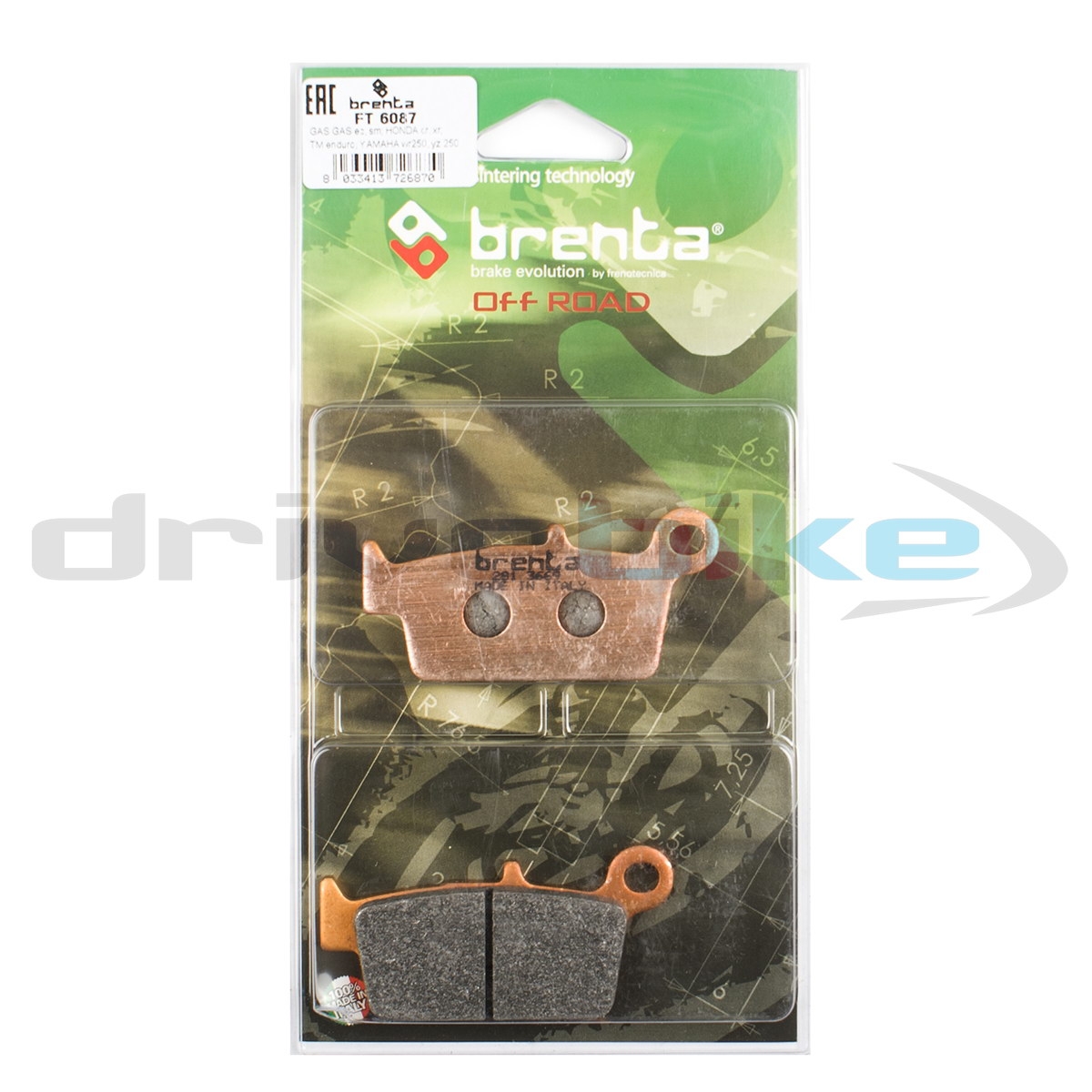 BRENTA FT6087 - тормозные накладки