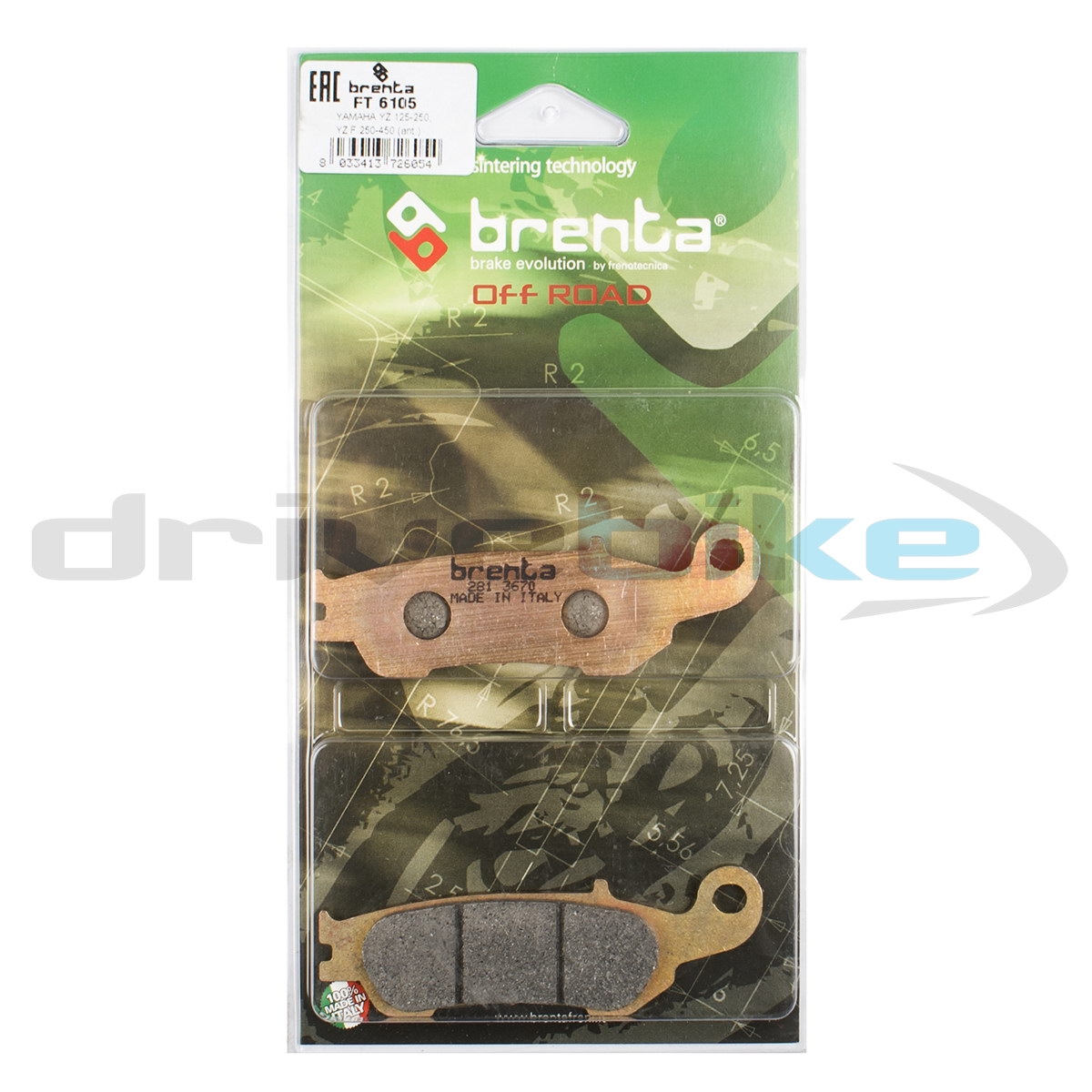 BRENTA FT6105 - тормозные накладки