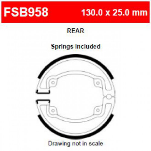 FERODO FSB958A - колодки тормозные барабанные