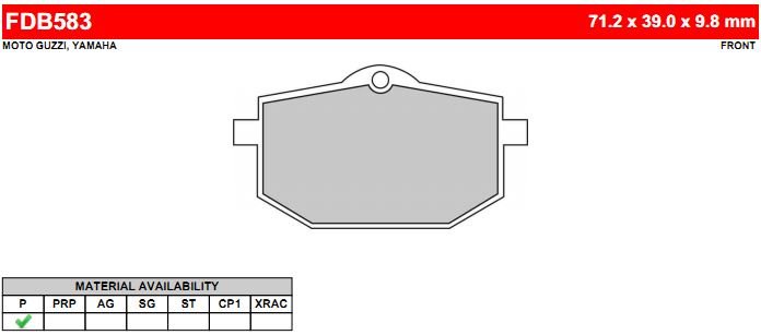 FERODO FDB583P - тормозные накладки