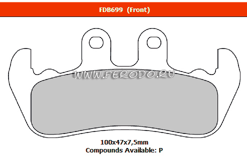 FERODO FDB699 - тормозные накладки
