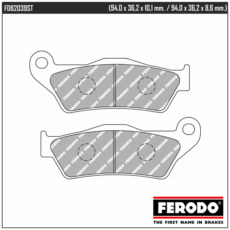FERODO FDB2039ST - тормозные накладки
