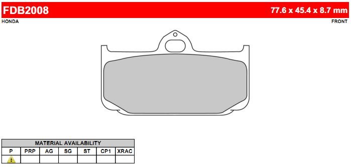 FERODO FDB2008CP911 - тормозные накладки