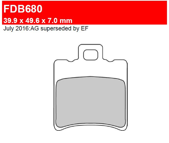 FERODO FDB680EF - тормозные накладки