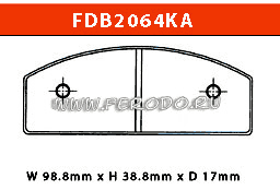 FERODO FDB2064KA - тормозные накладки (karting)
