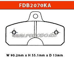 FERODO FDB2070KA - тормозные накладки (karting)