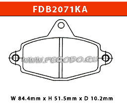 FERODO FDB2071KA - тормозные накладки (karting)