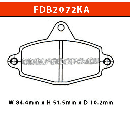 FERODO FDB2072KA - тормозные накладки (karting)
