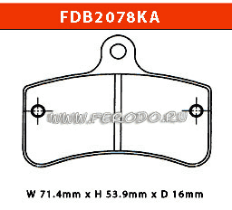 FERODO FDB2078KA - тормозные накладки (karting)