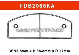 FERODO FDB2088KA - тормозные накладки (karting)