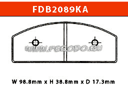 FERODO FDB2089KA - тормозные накладки (karting)