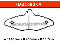 FERODO FDB2092KA - тормозные накладки (karting)