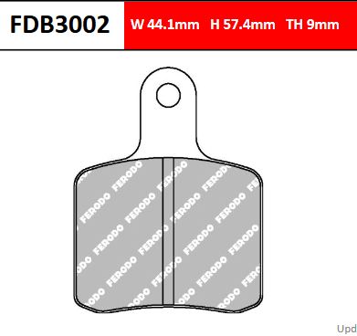 FERODO FDB3002KA - тормозные накладки (karting)