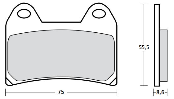 BREMBO 107670823 - тормозные накладки