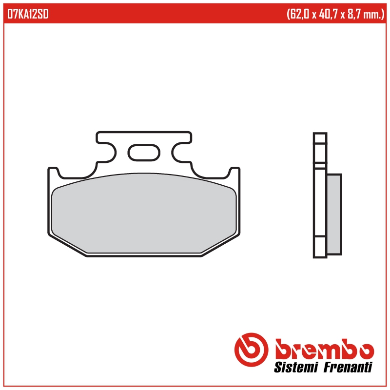 BREMBO 07KA12SD - тормозные накладки