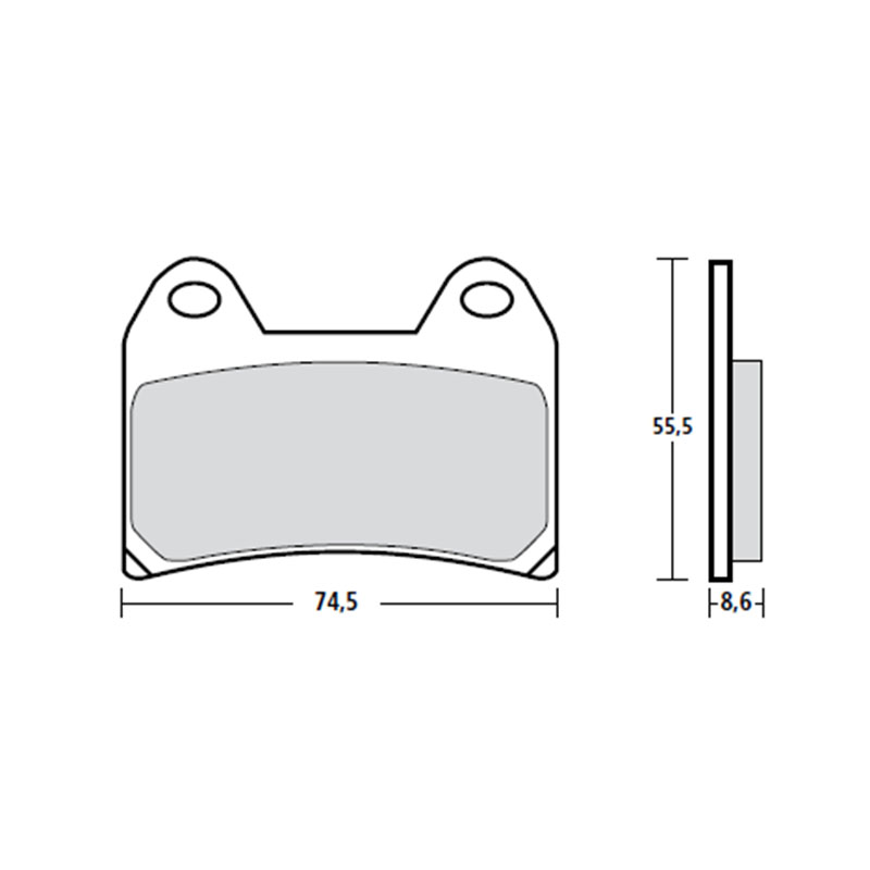 BREMBO 107A48674 - тормозные накладки
