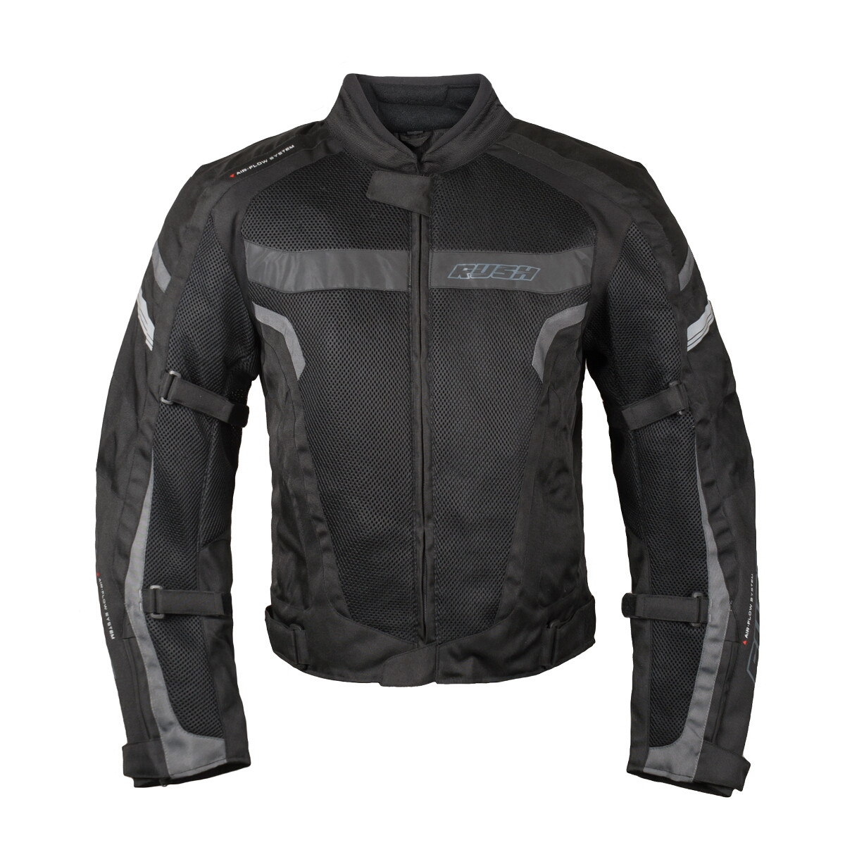 RUSH Mesh Gray - текстильная мотокуртка, S