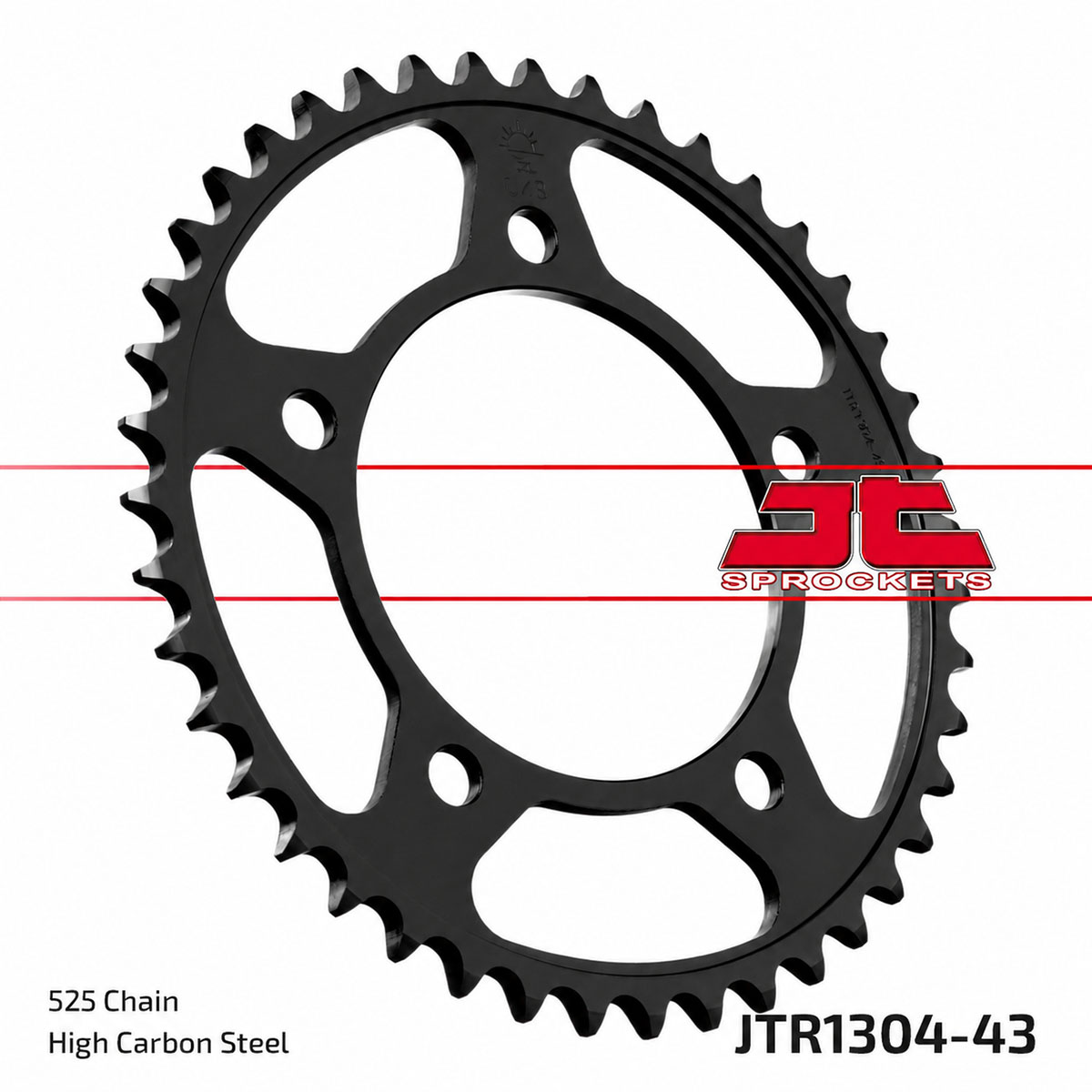 JT SPROCKETS JTR1304.43ZBK - звезда приводная ведомая (черная)