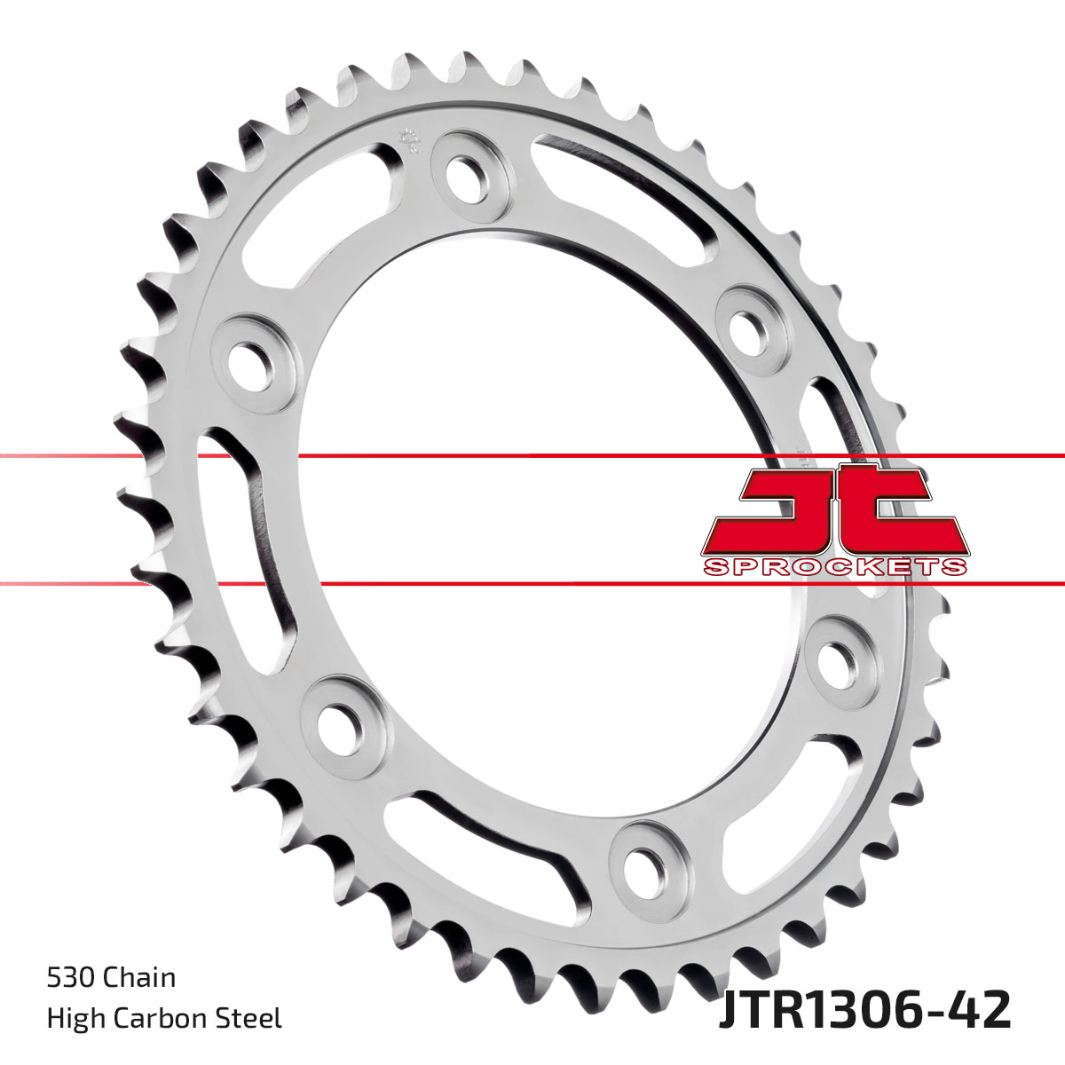 JT SPROCKETS JTR1306.42ZBK - звезда приводная ведомая (черная)