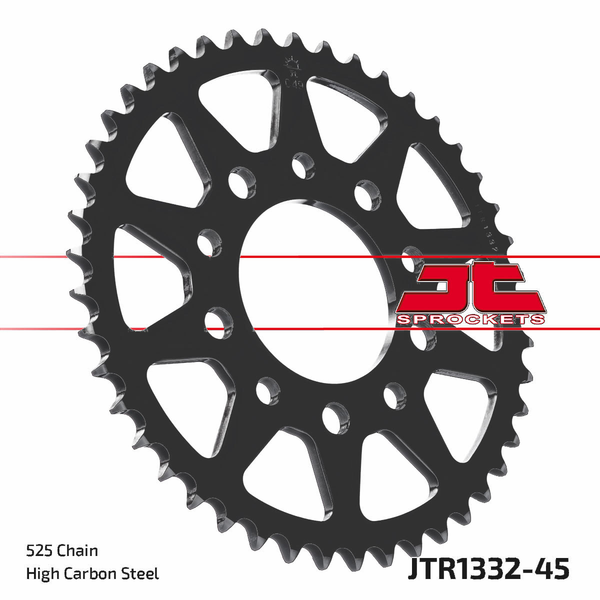 JT SPROCKETS JTR1332.45ZBK - звезда приводная ведомая (черная)
