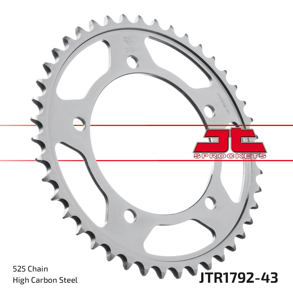JT SPROCKETS JTR1792.43ZBK - звезда приводная ведомая (черная)