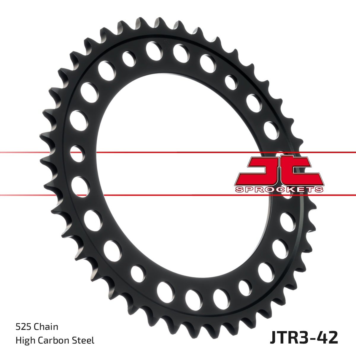 JT SPROCKETS JTR3.42ZBK - звезда приводная ведомая (черная)