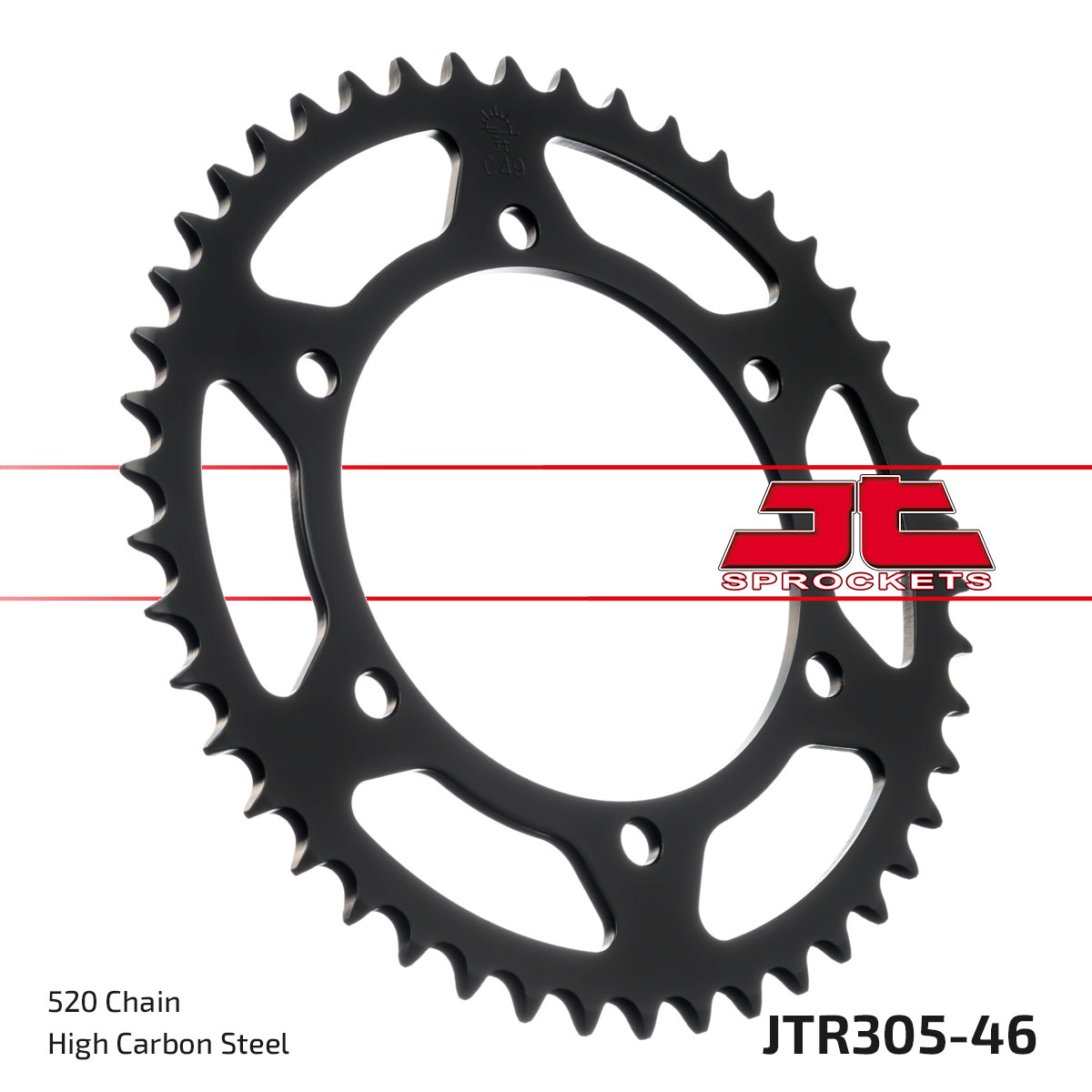 JT SPROCKETS JTR305.46ZBK - звезда приводная ведомая (черная)