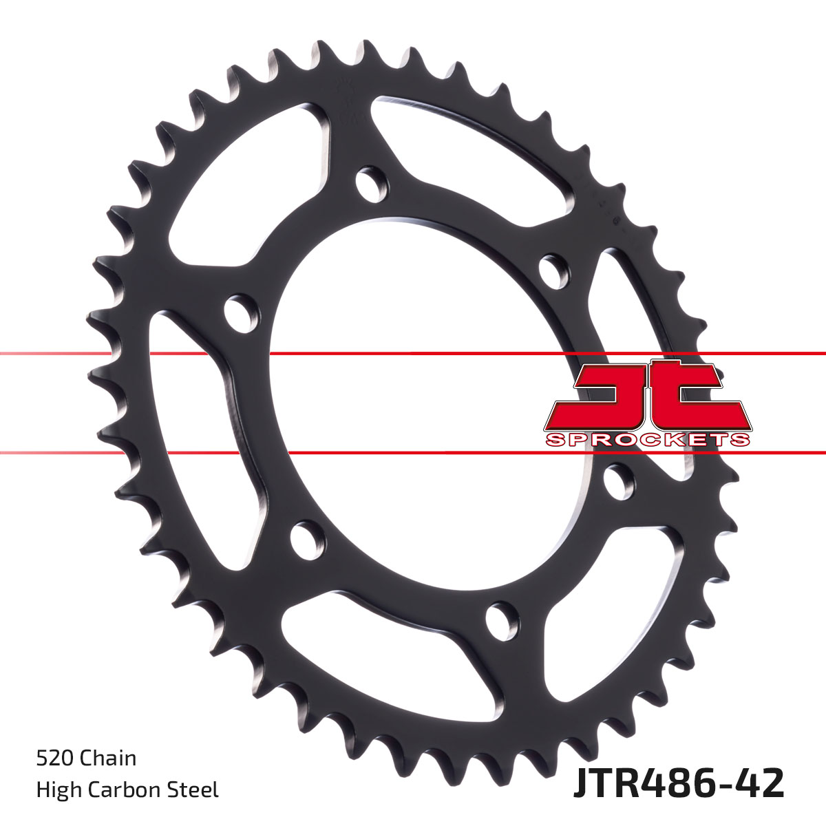 JT SPROCKETS JTR486.42ZBK - звезда приводная ведомая (черная)