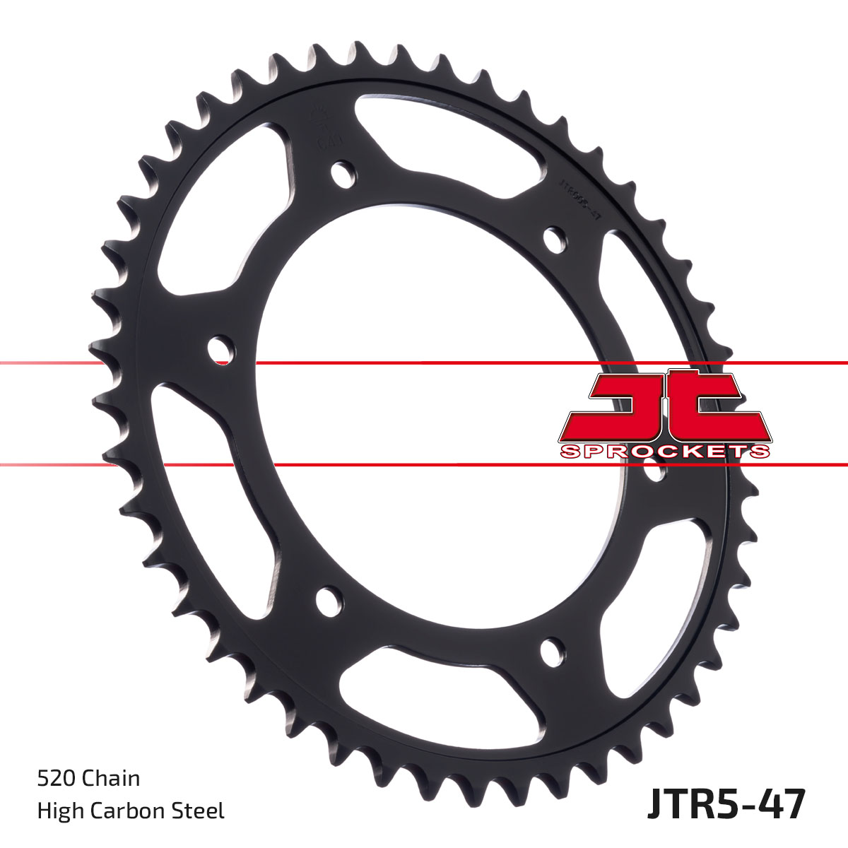 JT SPROCKETS JTR5.47ZBK - звезда приводная ведомая (черная)