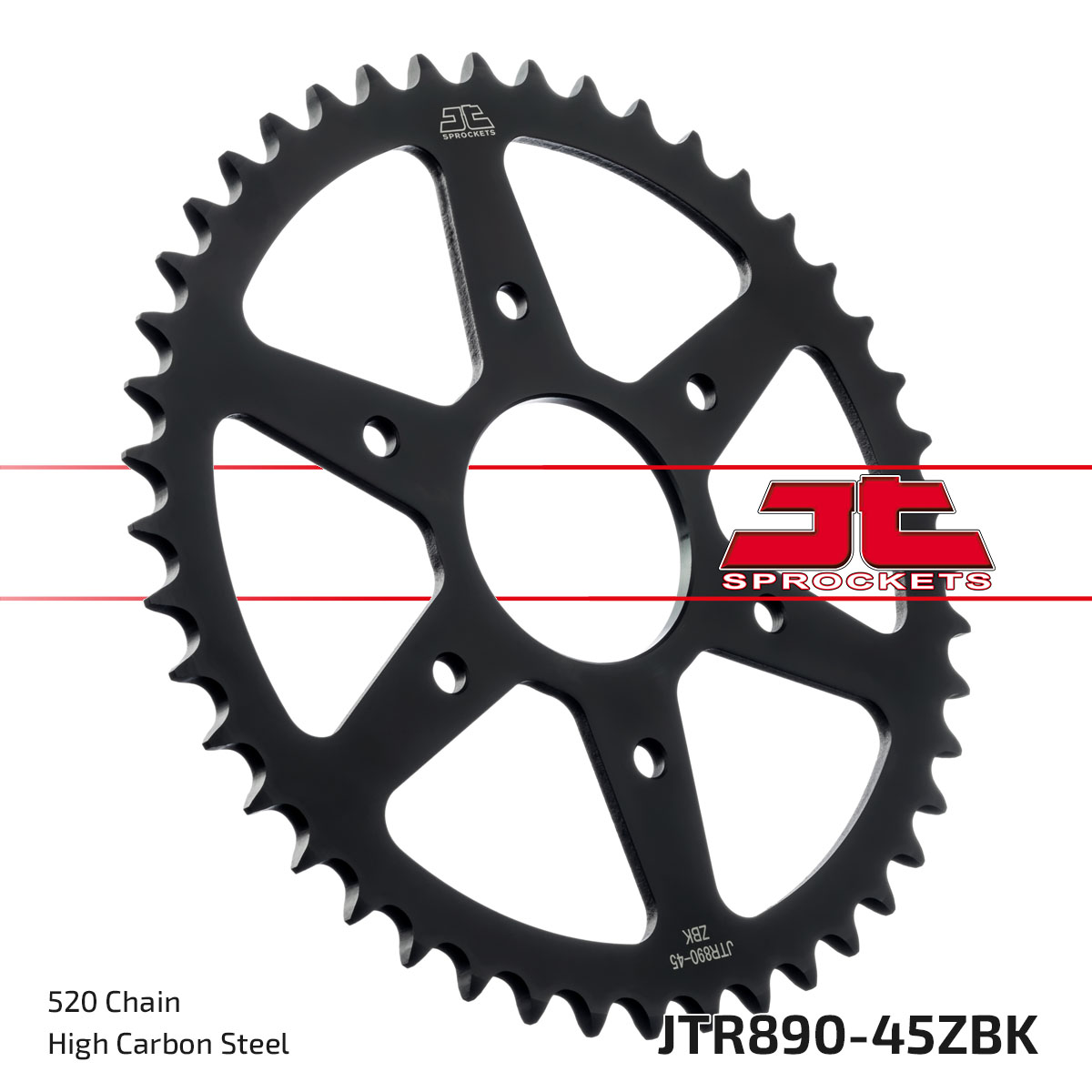 JT SPROCKETS JTR890.45ZBK - звезда приводная ведомая (черная)