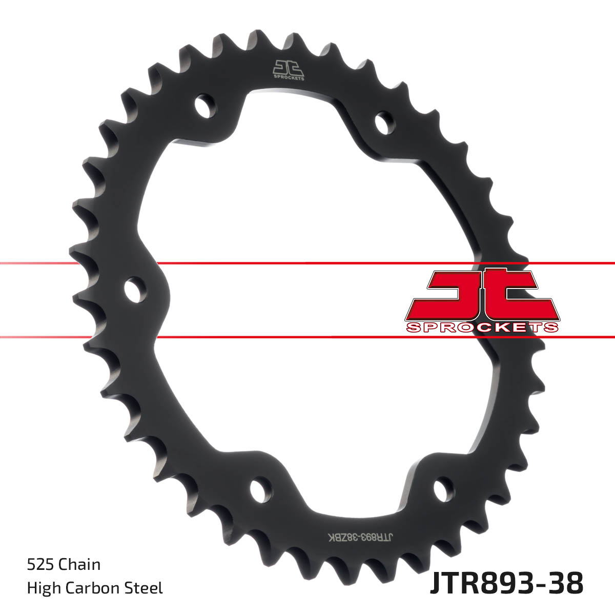 JT SPROCKETS JTR893.38ZBK - звезда приводная ведомая (черная)